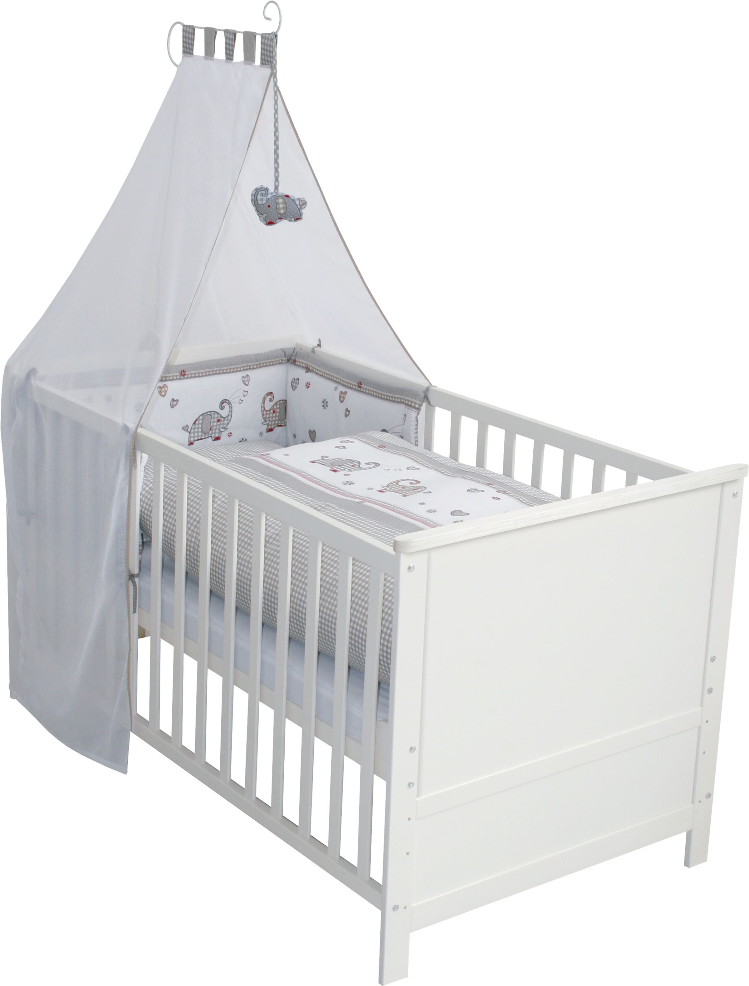 Roba Komplettbettset, 70x140 cm Jumbo twins grau