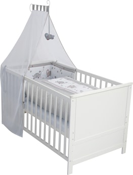 Komplettbettset, 70x140 cm Jumbo twins grau 