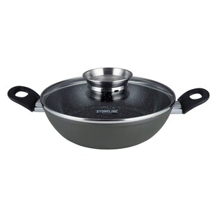 Servierpfanne 24 cm, Keramik-Beschichtung, mit Aroma-Glasdeckel