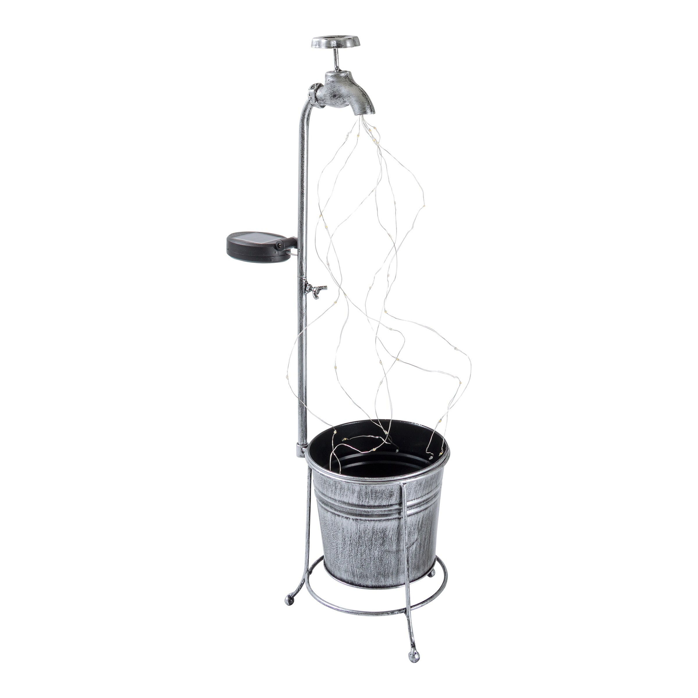 LED-Solar-Blumentopf „Wasserhahn“