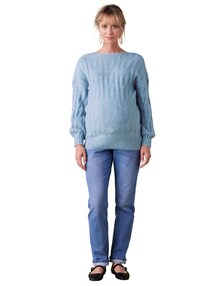 Wende-Pullover mit Alpaka für Schwangerschaft und Stillzeit