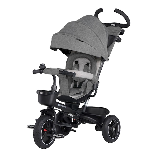 Kinderkraft Dreirad Spinstep mit Schubstange (Platinum Grey)