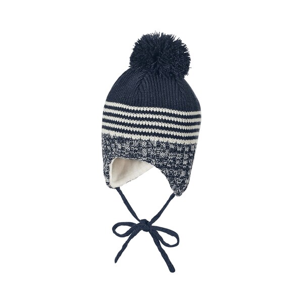 Sterntaler Beanie Cappello a Cuffia, Grigio Fumo, 43 Unisex-Bimbi