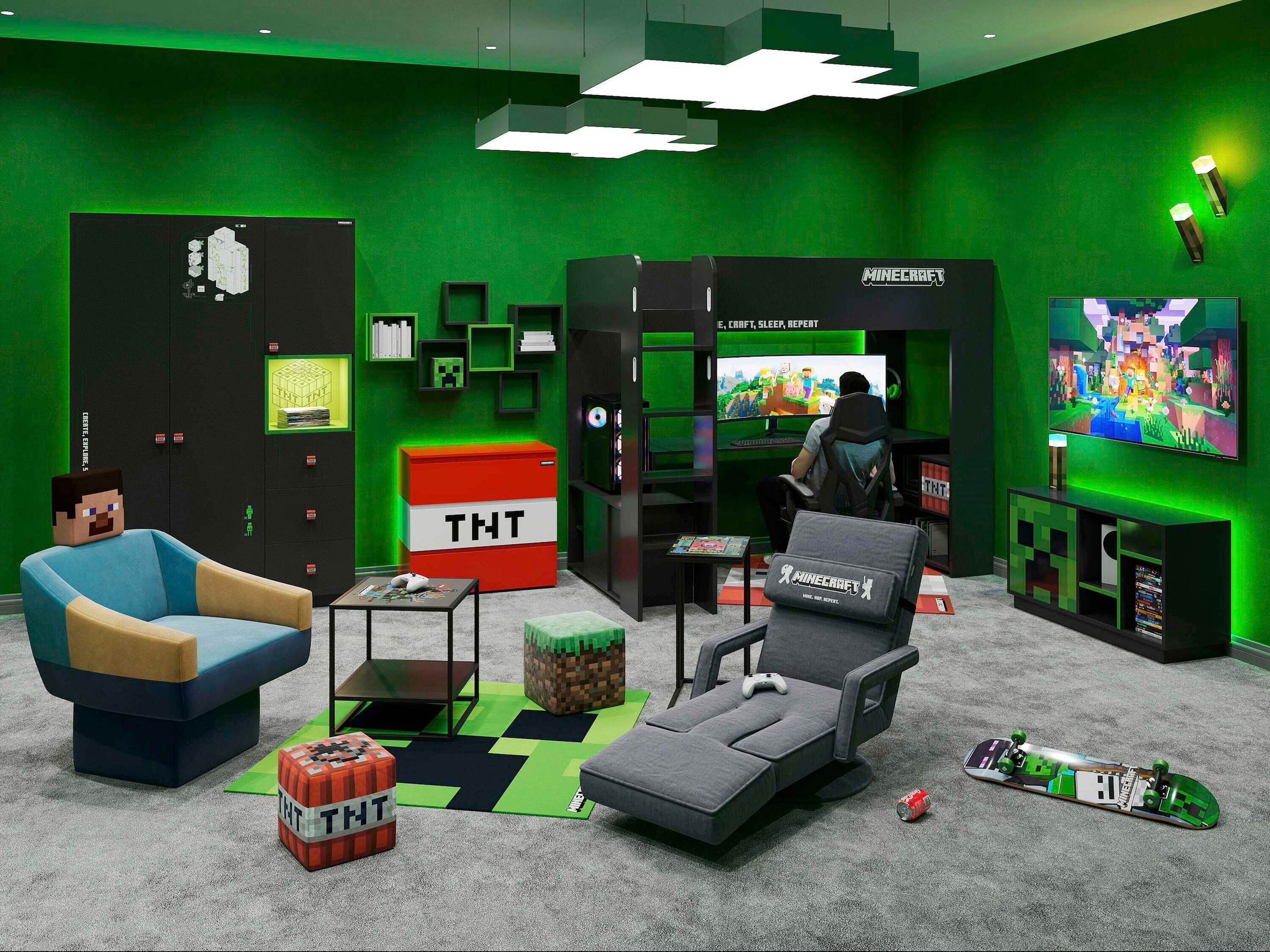 Roba Kleiderschrank, 3-türig _4 PS_ Minecraft