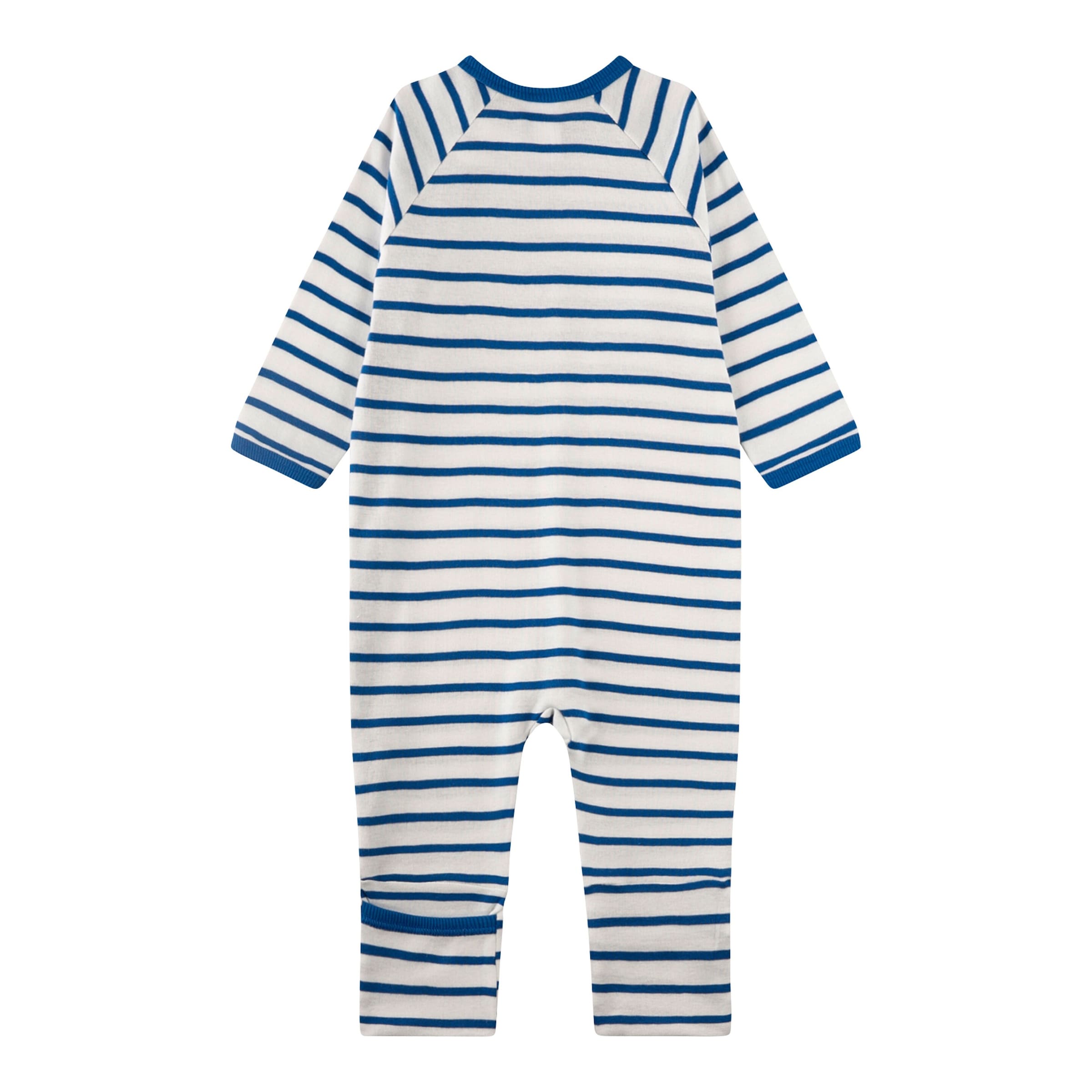 Sanetta Schlafoverall mit Klappfuß Traktor Ringel