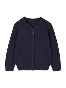 Strickjacke mit Reißverschluss und Kängurutasche für Jungen