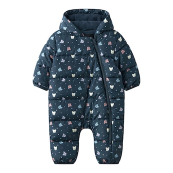 Steppoverall mit Kapuze Schleifen