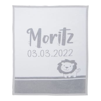 Babydecke Unicade mit Namen 75x100 cm