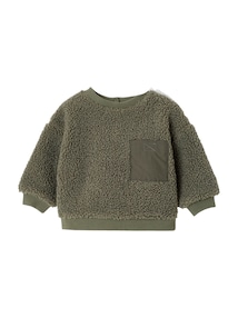 Baby Sweatshirt aus Teddyfleece mit Brusttasche