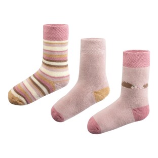 3er-Pack Frotteesocken Igel