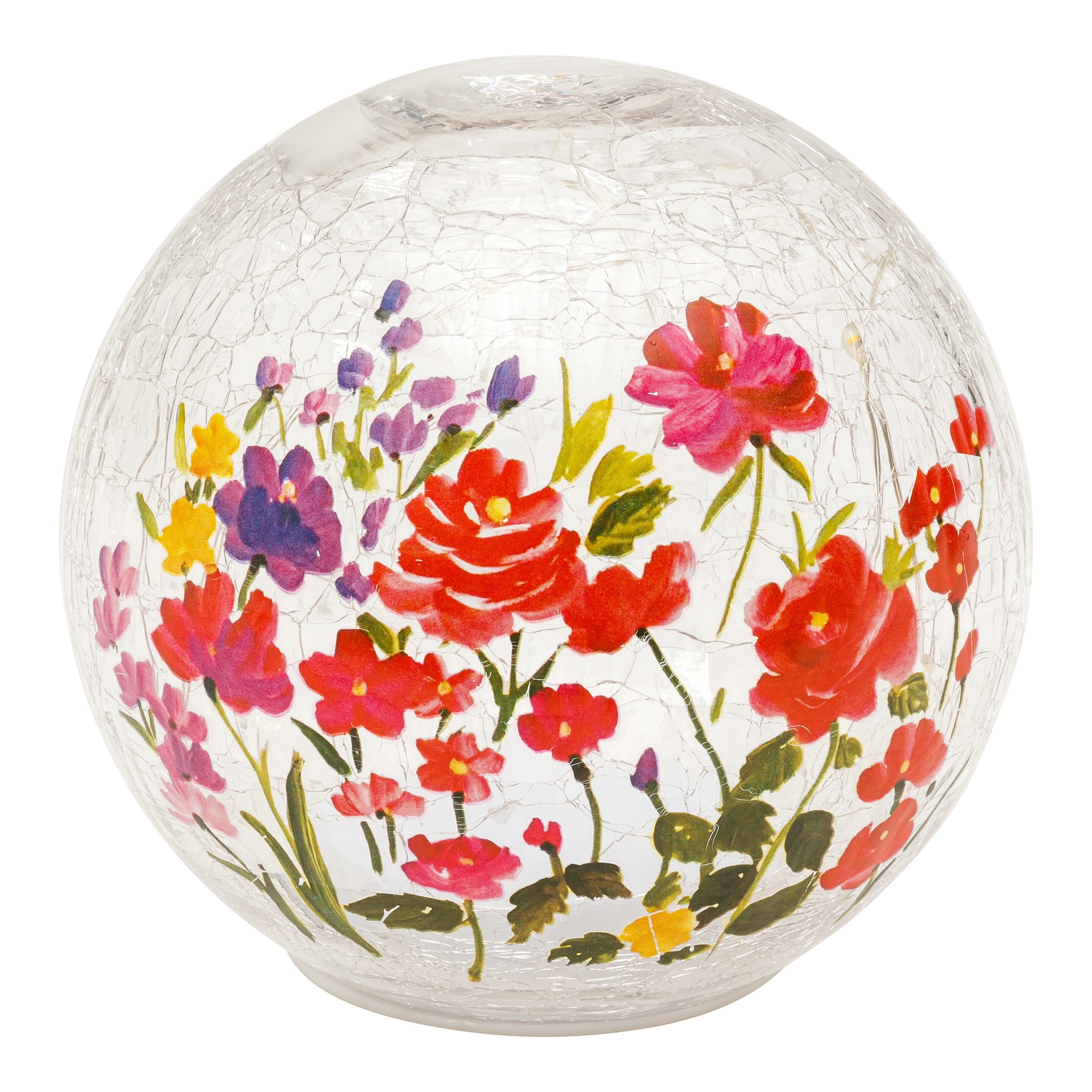 LED-Glaskugel "Blumenmeer"