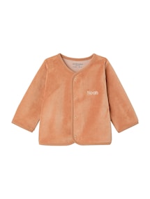 4-teiliges Baby-Set aus Wickelbody, Strampler, Jacke & Mütze