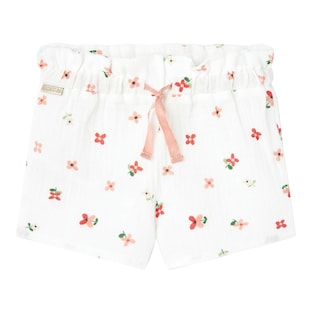 Musselin-Shorts Blumen