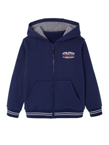 Jungen Sportjacke mit Kapuze und Recycling-Polyester