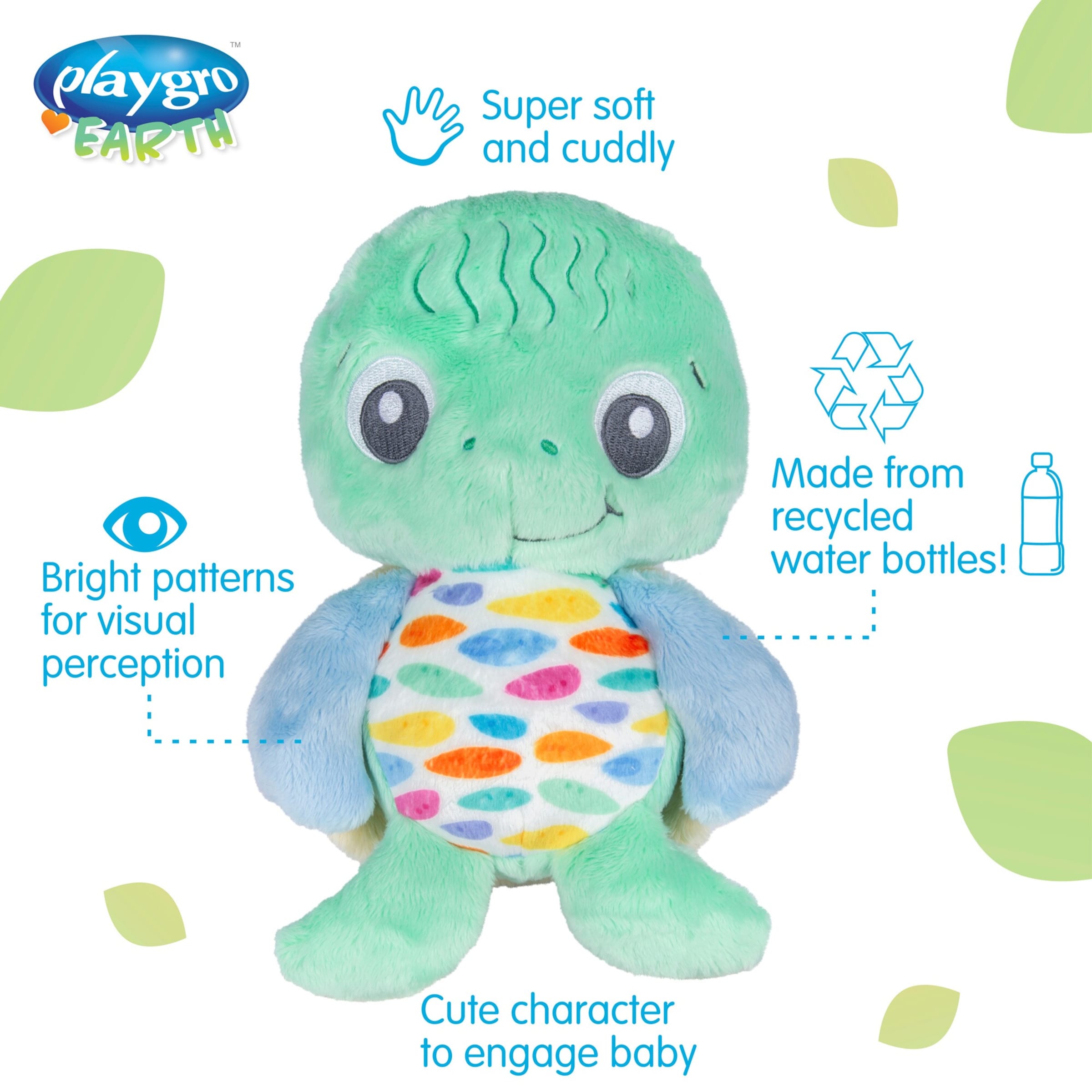 Playgro Kuscheltier Eco Schildkröte 22cm