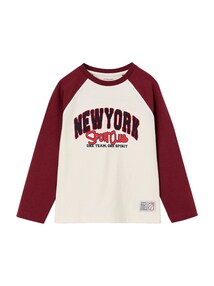 Shirt mit Bouclé-Applikation und Raglanärmel Jungen