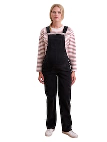 Cord-Latzhose für Schwangerschaft & Stillzeit Mom-Fit, Bundweite verstellbar