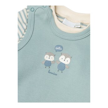 Strampler-Set 2-tlg. mit Shirt Eule Po-Applikation