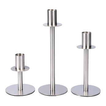 Rvs kaarsenstandaards 3 stuks