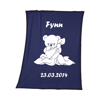 Babydecke Unicade mit Namen 75x100 cm
