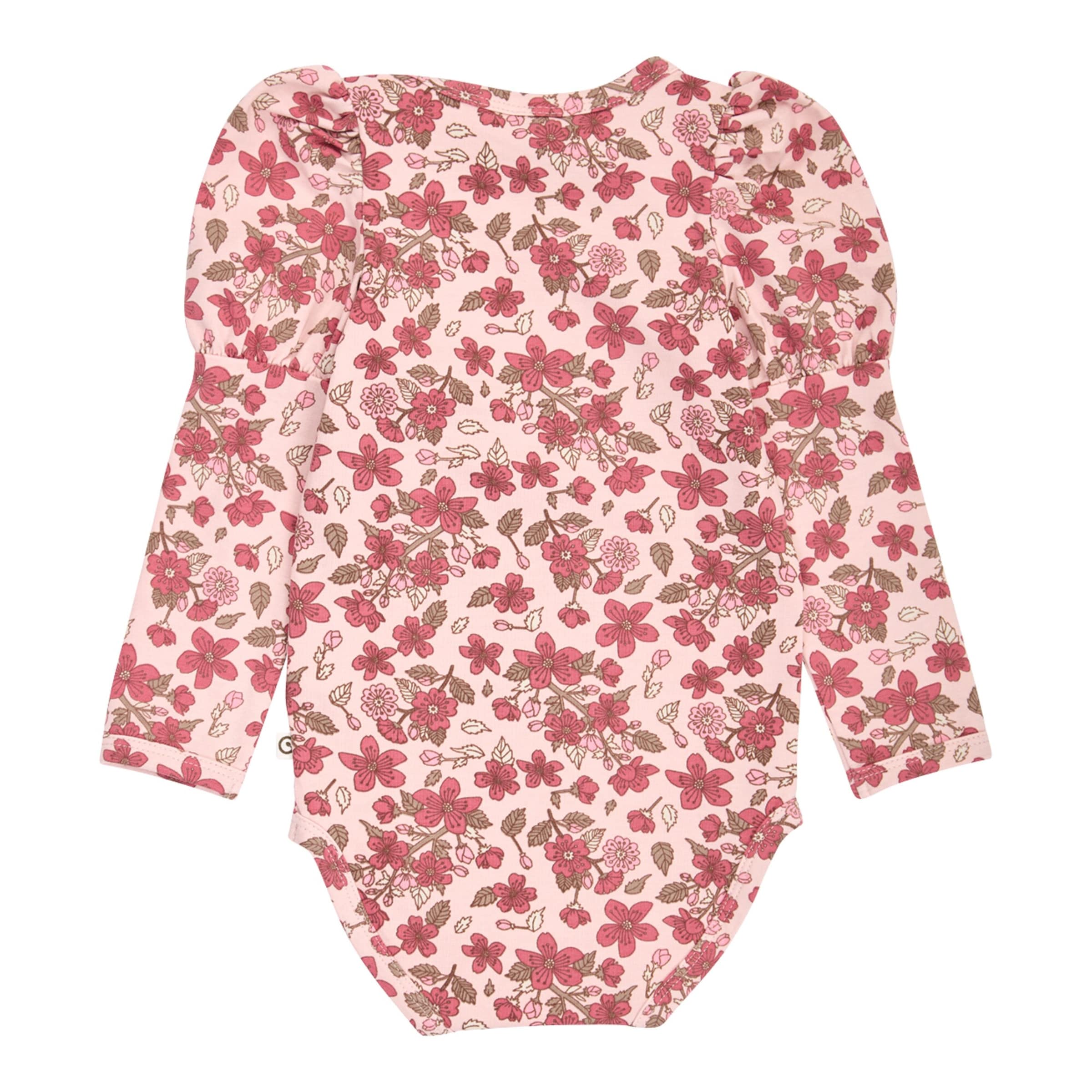 Müsli Body langarm mit Puffärmel Blumen Image