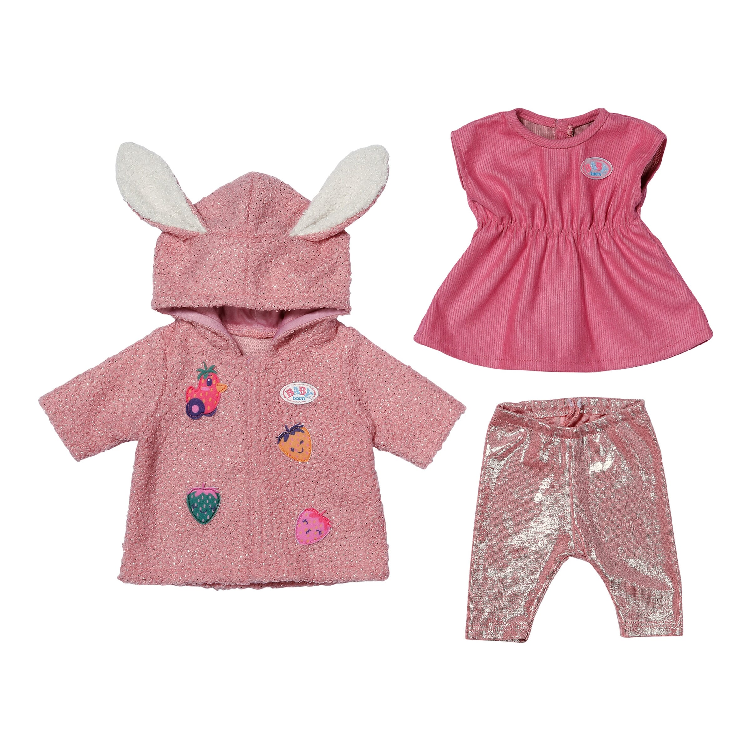 Zapf Creation Baby Born Puppen Outfit Mantel-Set mit Kleid 43cm