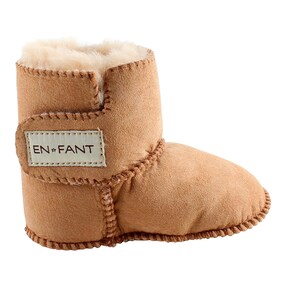 Lammfellschuhe mit Klettverschluss