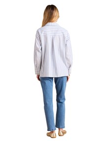 Gestreifte Bluse für Schwangerschaft und Stillzeit , Leinenmix