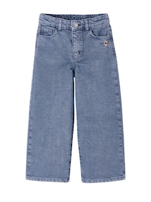 Weite Mädchen Hose mit Blumenstickerei, Bundweite verstellbar