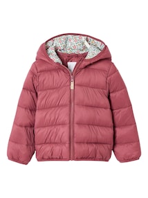 Mädchen Steppjacke mit Kapuze, Recycling-Polyester, Übergangsjacke