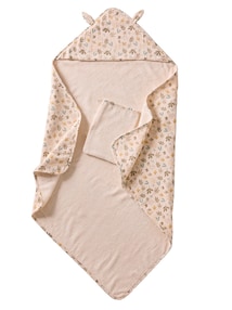 Set aus Musselin-Badecape & Waschhandschuh Baby BAYOU