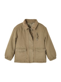 Gesteppte Mädchen Jacke mit Stickerei hinten