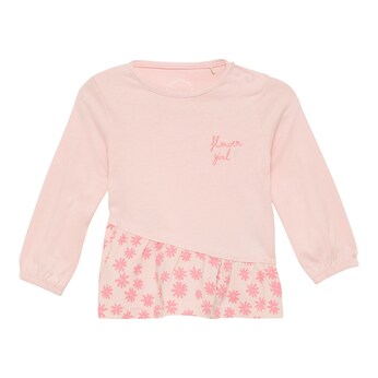 Shirt langarm mit Schößchen Blumen