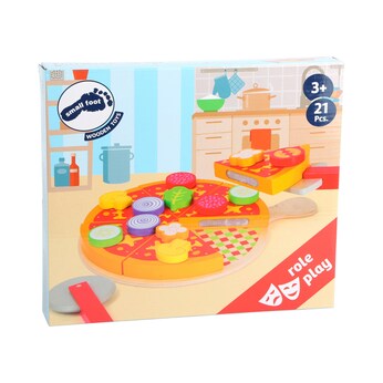 Schneide Pizza-Set aus Holz