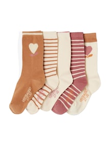 5er-Pack Mädchen Socken, Herzen