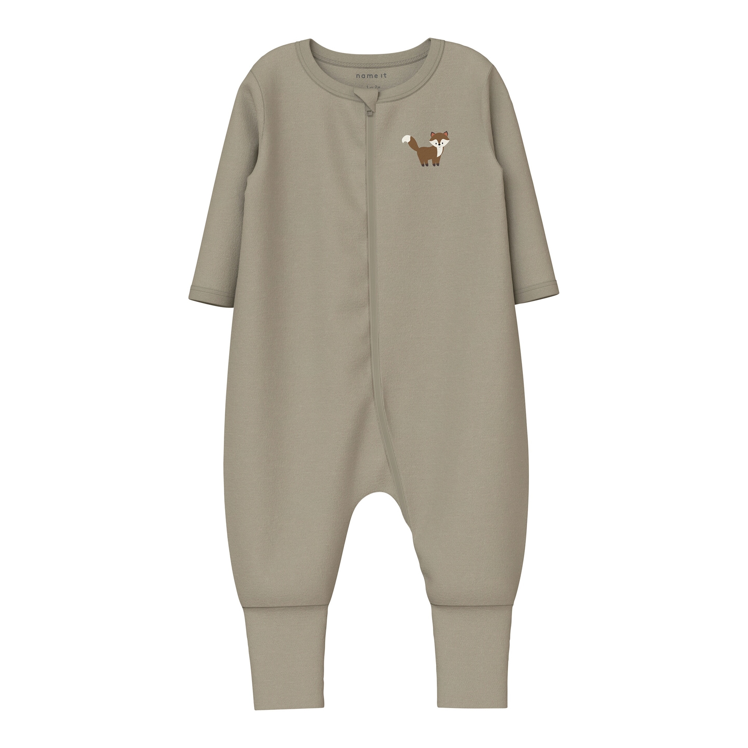 2er-Pack Schlafoveralls mit Klappfuß Füchse