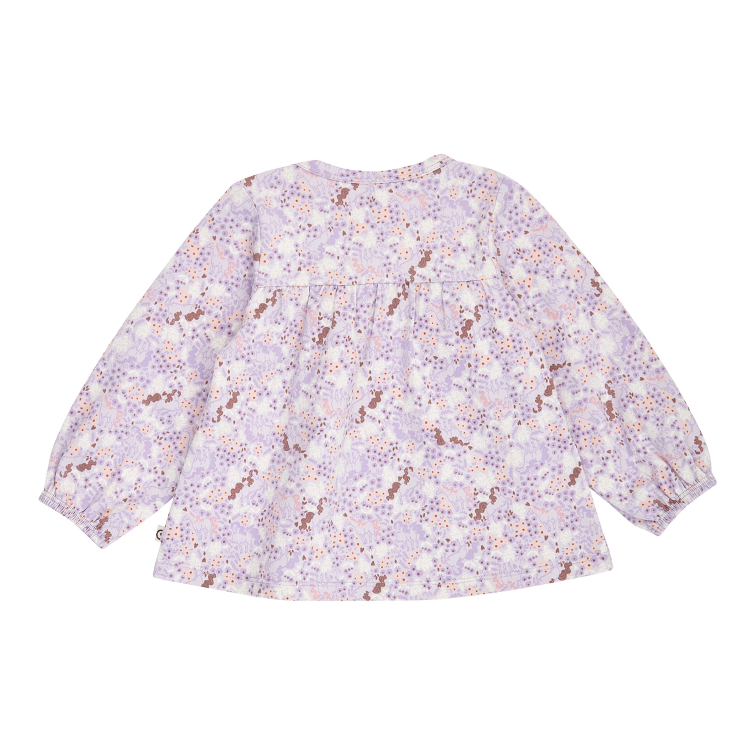 Müsli Shirt langarm Einhörner Blumen