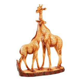 Famille girafe décorative, figurine déco maman et bébé girafe, girafes et acacia