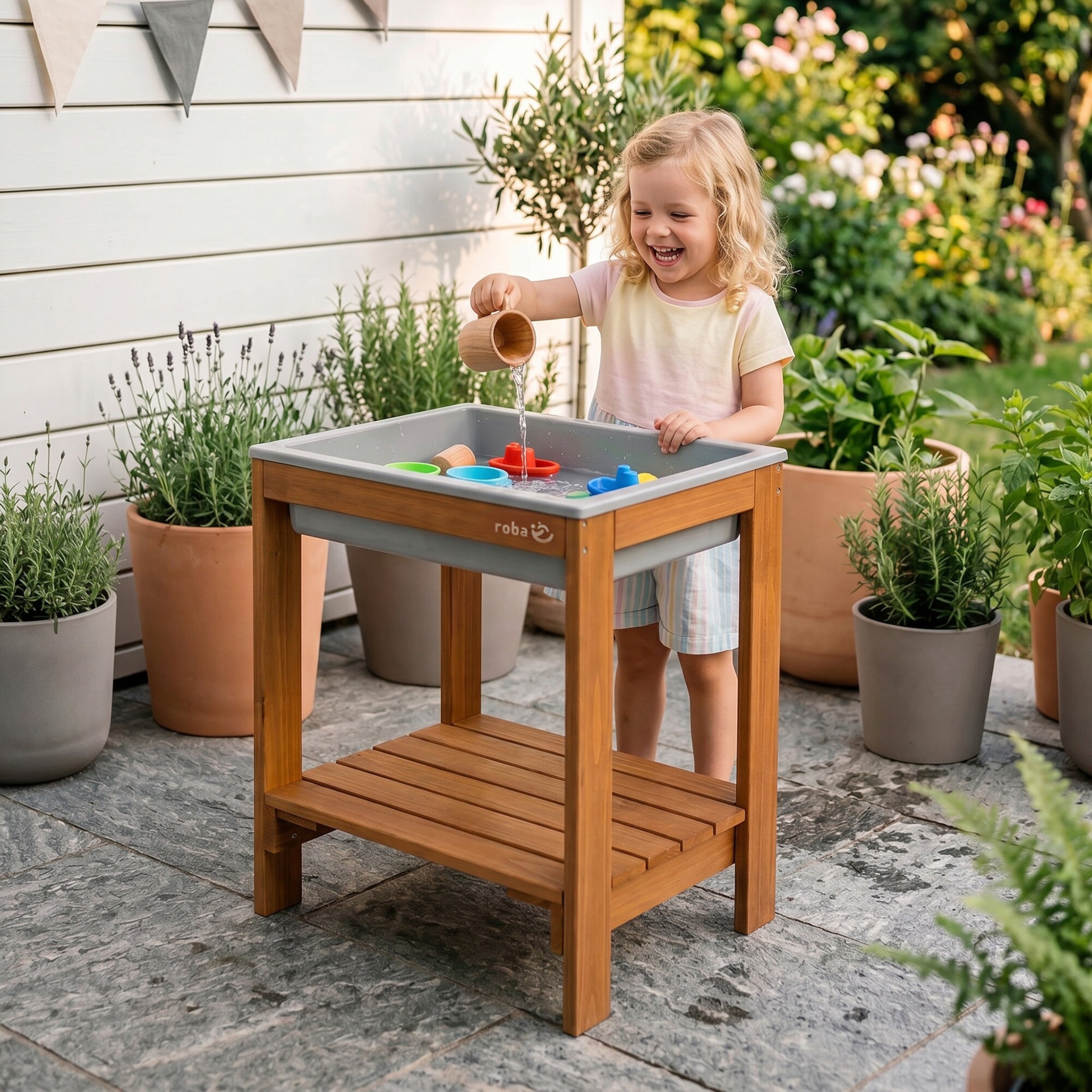 Roba Outdoor Spieltisch 'TINY' Outdoor + mit Spielwanne Outdoor +