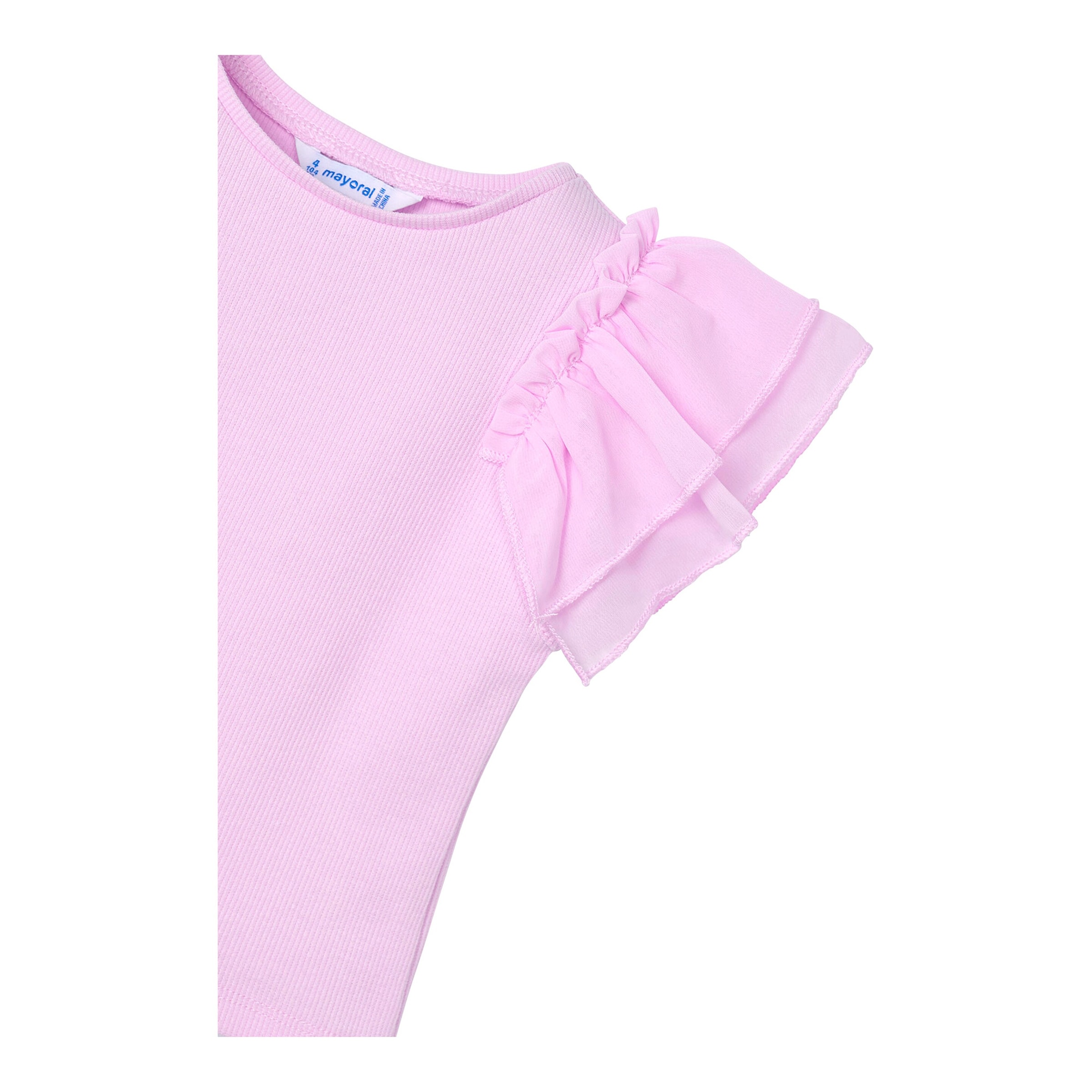 T-Shirt Rüschen Rippqualität