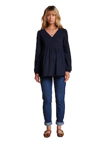 Besticktes Blusenshirt für Schwangerschaft und Stillzeit