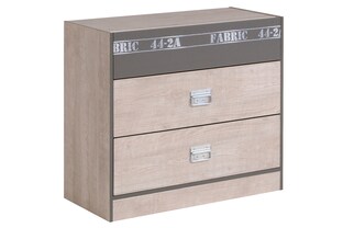 Kommode Sideboard "Fabric 7" Esche-grau