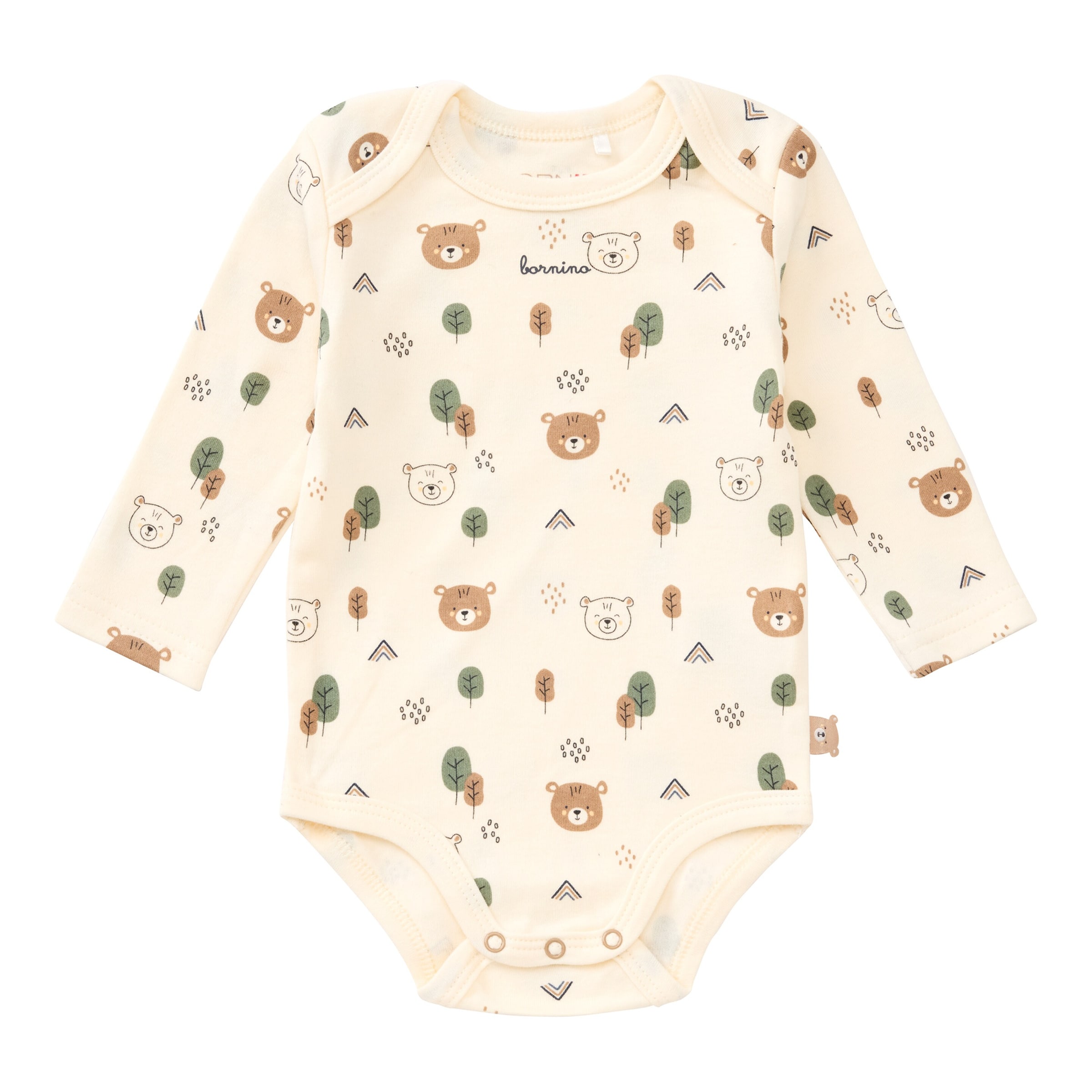 Bornino Lieblinge 3er-Pack Bodys langarm Tiny Forest
