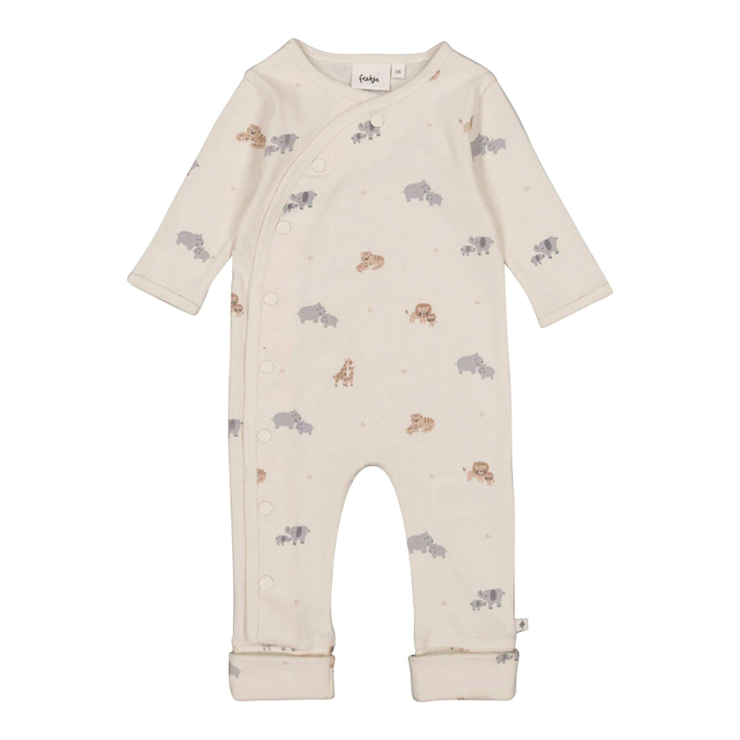 Feetje Overall mit Klappfuß Safari Rippqualität