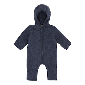 Wollfleece-Overall mit Klappbündchen