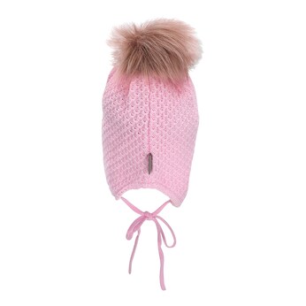 Winter-Strickmütze Bommel Herz