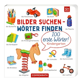 Livre d’images cartonné Bilder suchen- Wörter finden: 100 erste Wörter!