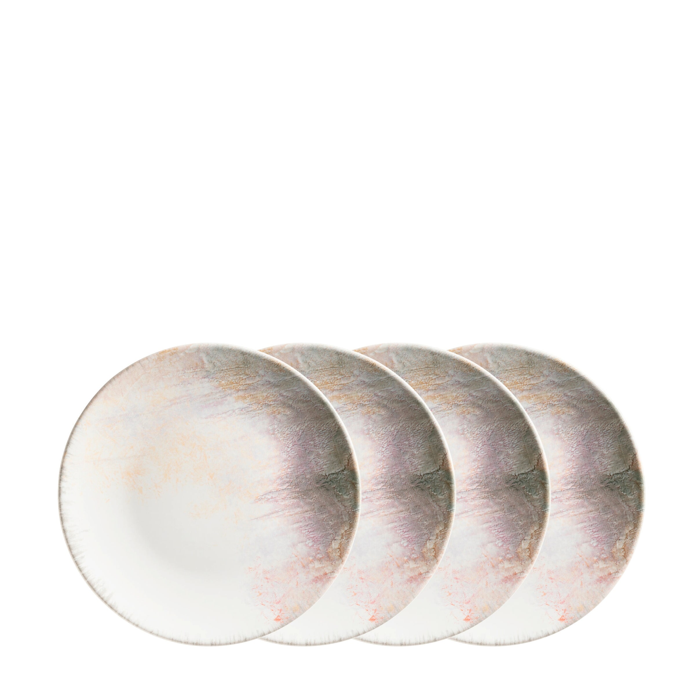 Dessertteller-Set, Steinzeug Aquarellia