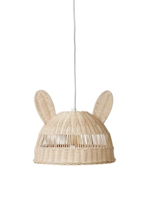 Kinderzimmer Lampenschirm aus Rattan HASE