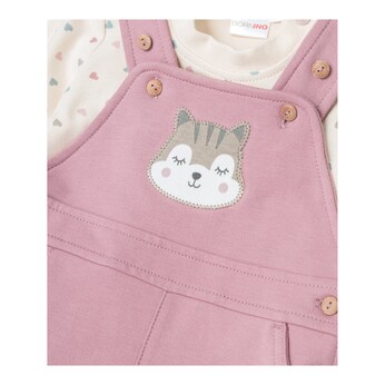 2-tlg Set Latzhose mit Shirt Eichhörnchen
